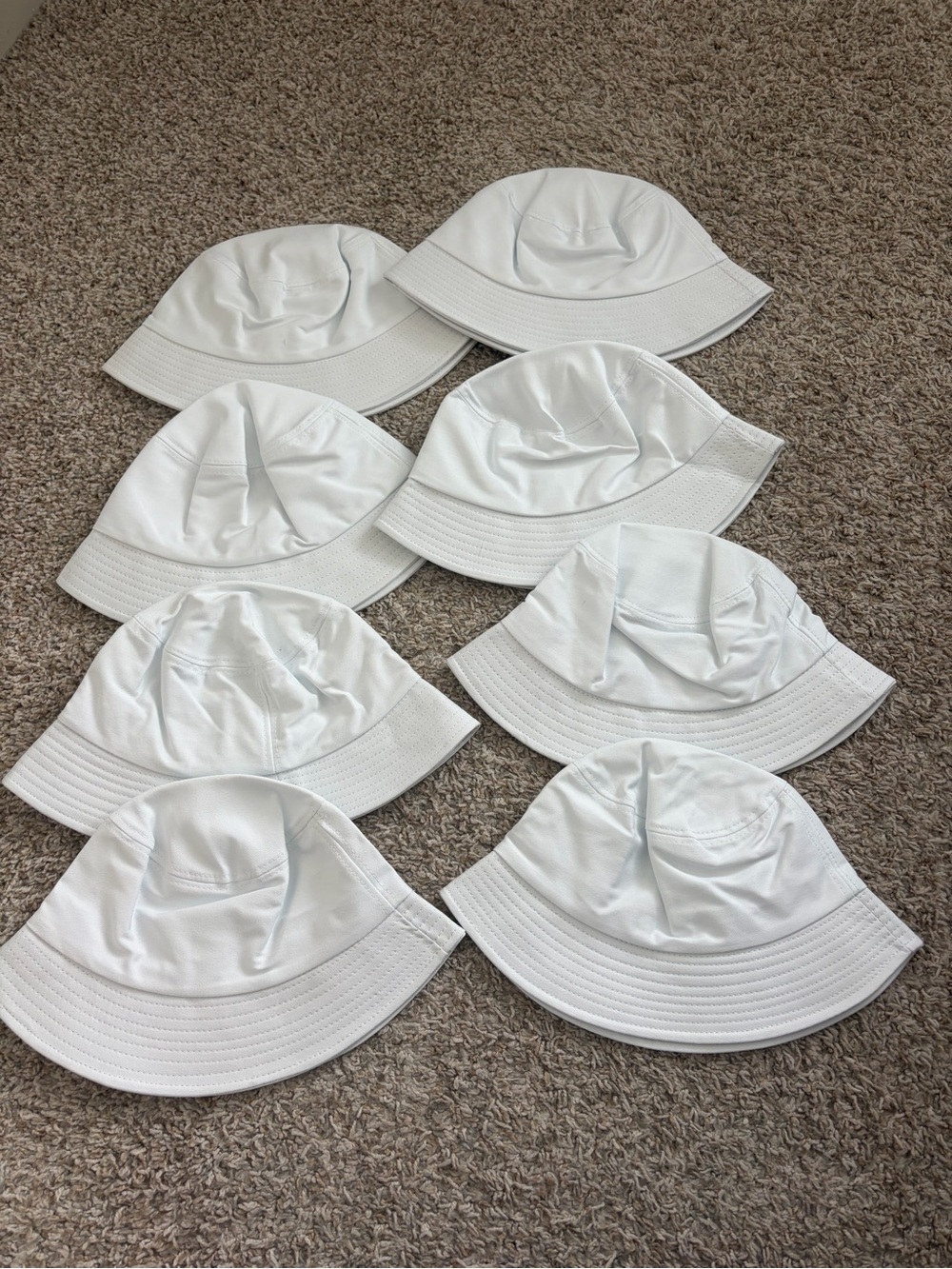 Unisex White Cotton Bucket Hat (8)